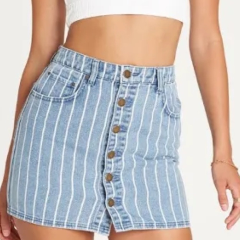Billabong denim striped skirt